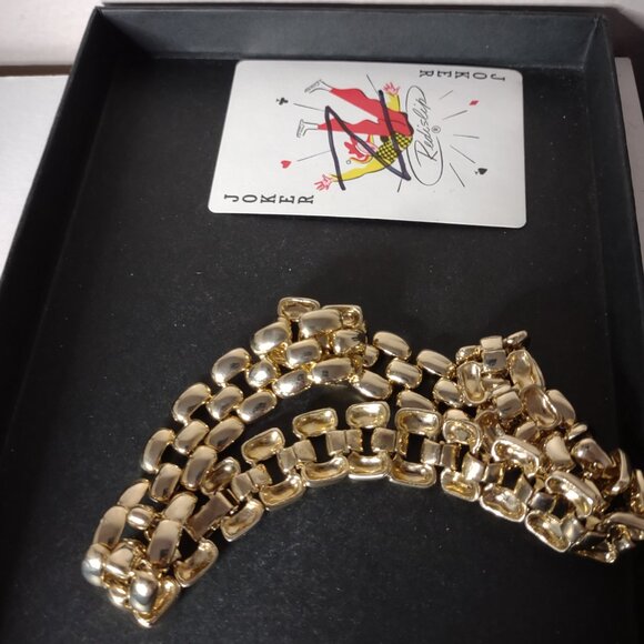 Vintage Gold Tone Panther Link Necklace - Picture 5 of 7